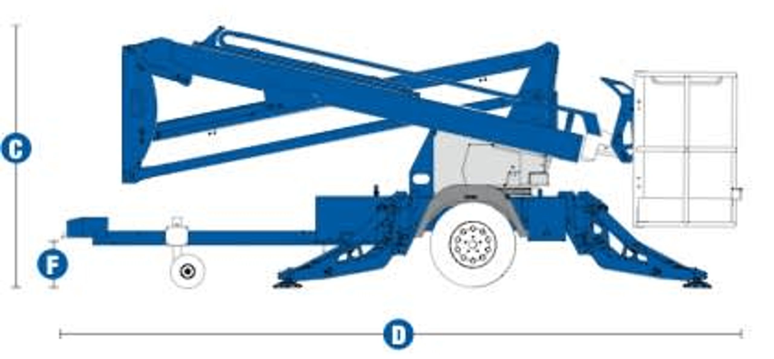 Anhängerarbeitsbühnenverleih Genie TZ34/20